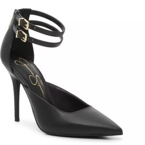 Jessica Simpson Black Ankle Strap Heels
